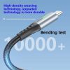 240W Nylon Braided Cable LED Charger Cable for USBC to USBCFast Charging for Samsung iPhone and Android Devices. - Image 6