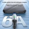 240W Nylon Braided Cable LED Charger Cable for USBC to USBCFast Charging for Samsung iPhone and Android Devices.